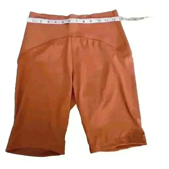 LA Society Womens Orange Brown Waist Slimming Compression Biker Shorts M - Picture 10 of 10